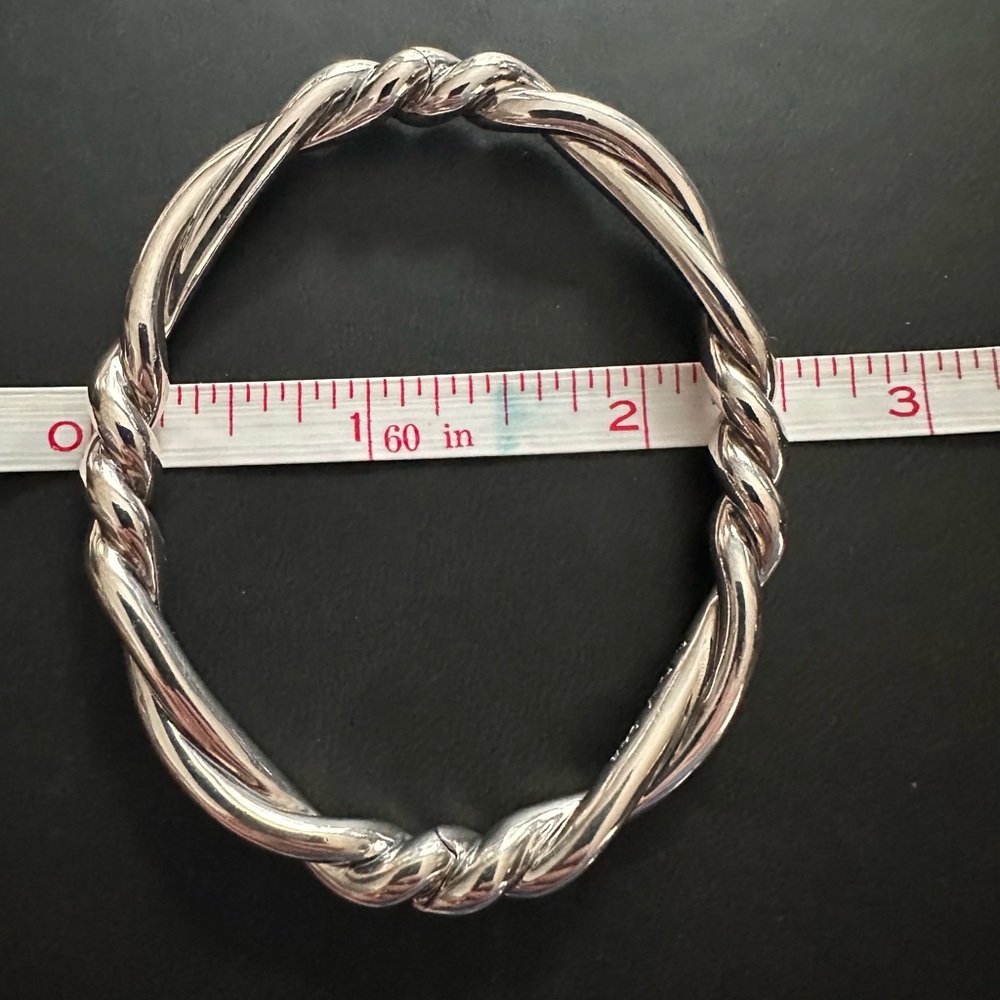 David Yurman Authentic 7mm Heavy
Continuance-Bangle Bracelet-Size Lg Oval - Picture 4 of 12